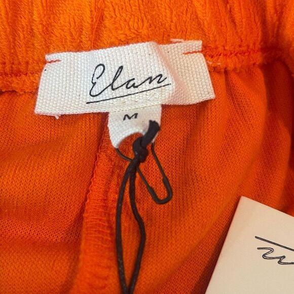 Elan Two piece Terry Short set, rolled cuff sleeve with drawstring shorts. - Picture 8 of 11